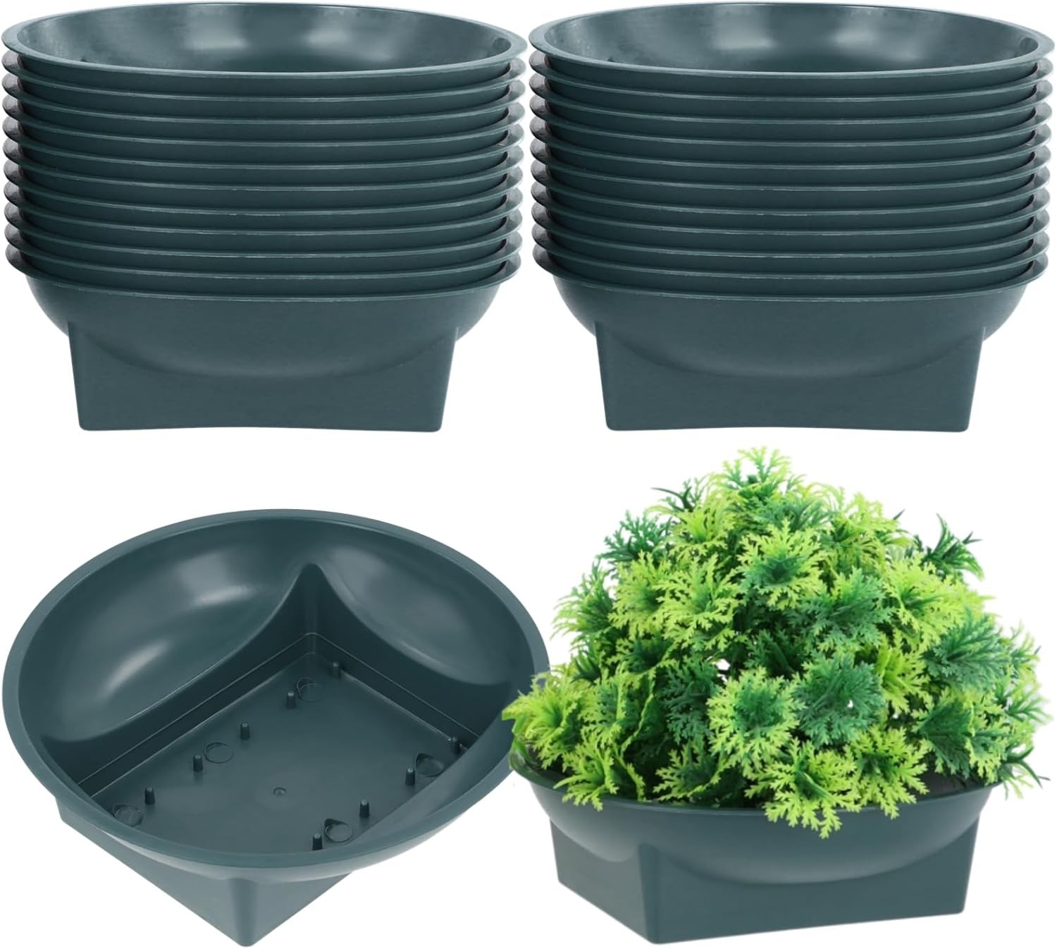 24 Pcs Floral Supplies Green Bowls for Flower Arrangements, Floral Arrangemen…