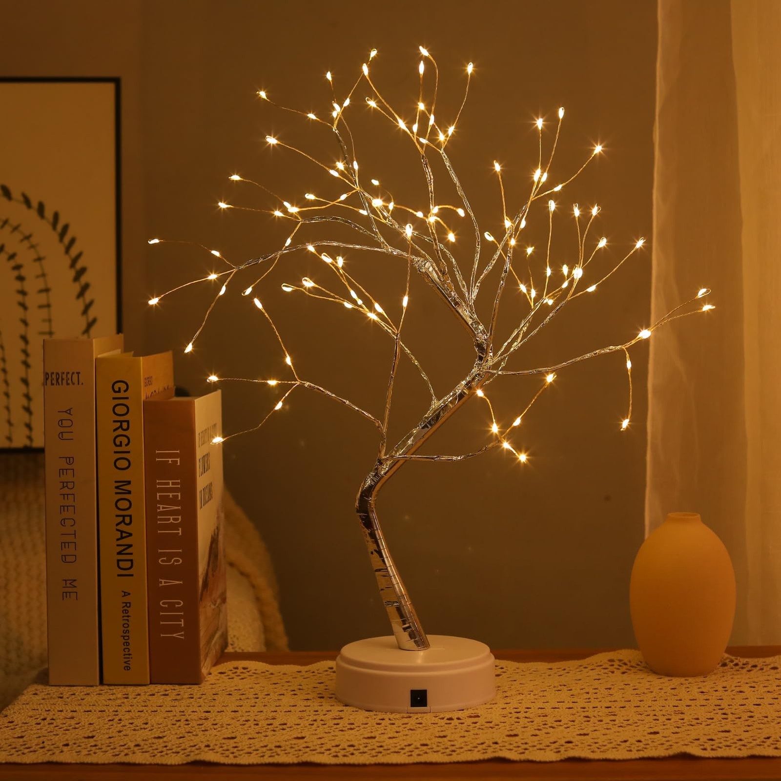 Bonsai Tree Lights For Easter Decor 20 Inch Firefly Tree Lamp 108 LED Warm White