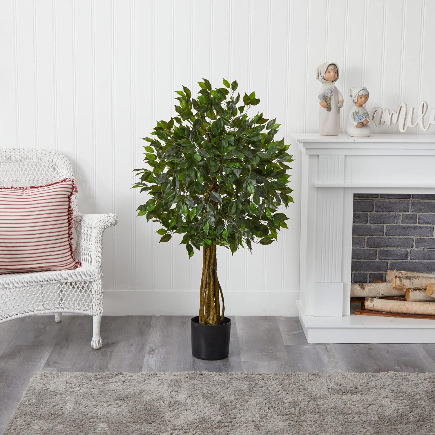 UV Resistant Ficus Artificial Tree for Indoor/Outdoor Decor