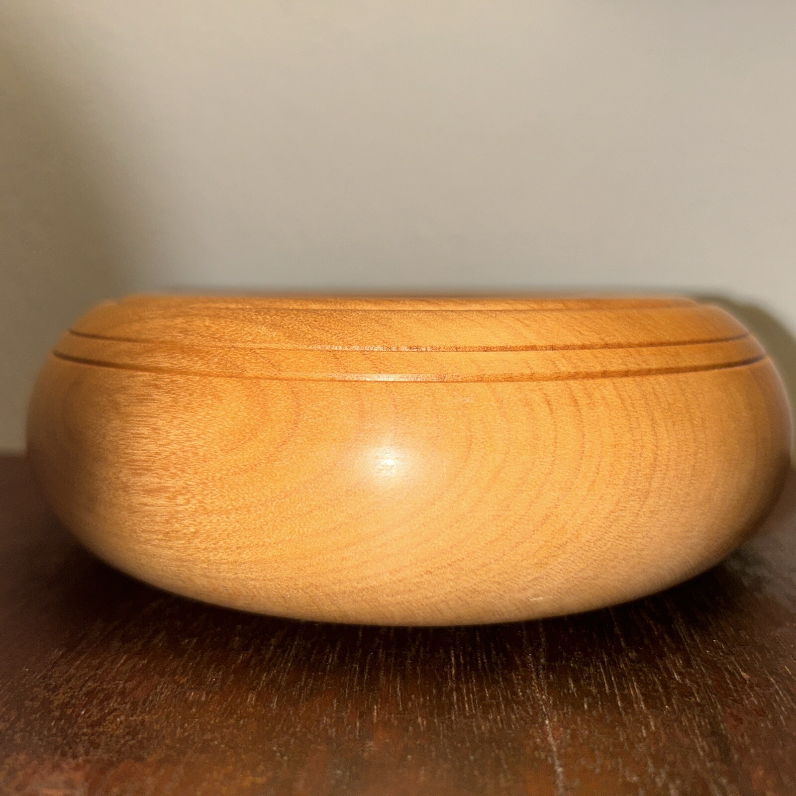 Round Solid Maple Wood Flower Frog