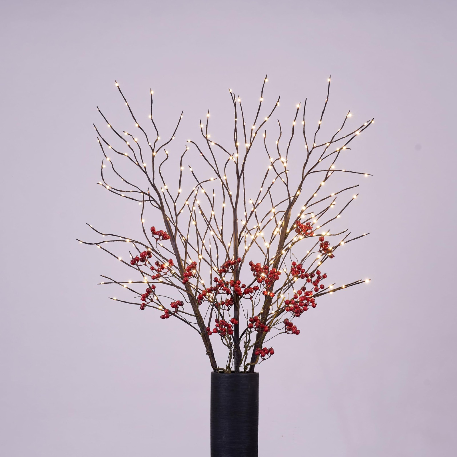 Lighted 41IN Artificial Twig Birch Tree Branch with 300 Fairy LED Lights Plug…