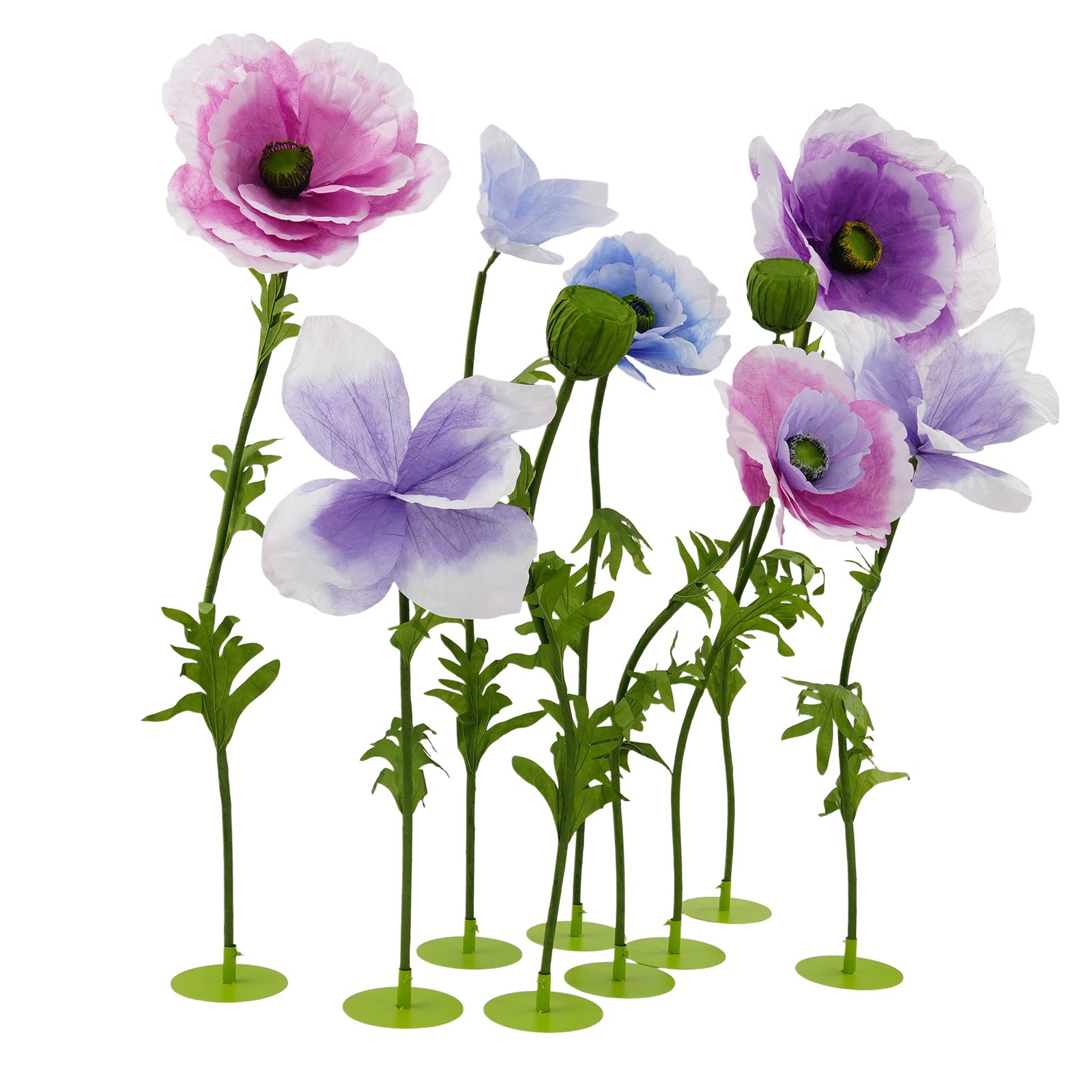9pcs Of Set Large Fake Flower Giant Artificial Fabulous Flowers Fiber Paper
