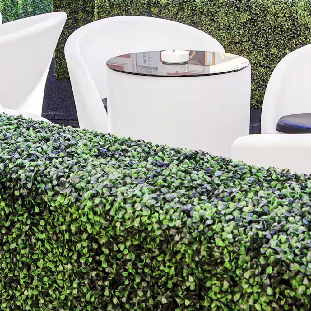 12- Piece 20 In. X 20 In. X 1.75 In. Artificial Boxwood Grass Wall Panels Boxwoo