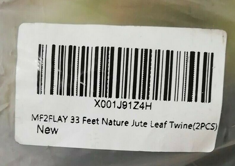MF2FLAY 33 Feet Nature Jute Leaf Twine 2 pcs