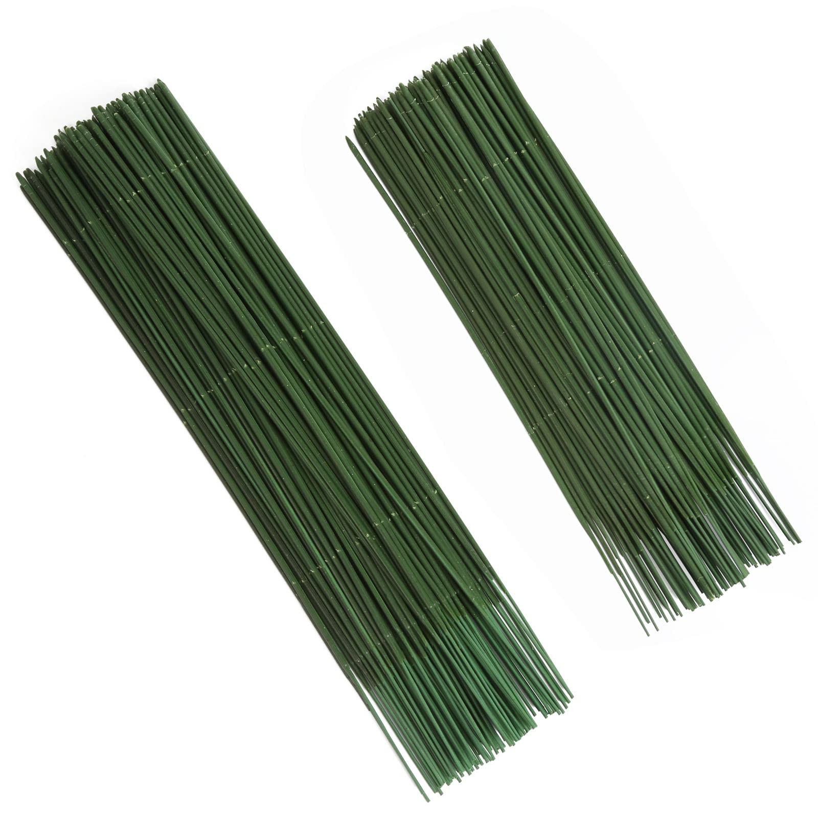 200PCS Floral Wire Stems, 7.87inch/9.84 inch Dark Green Bouquet Stems 2mm Dia…