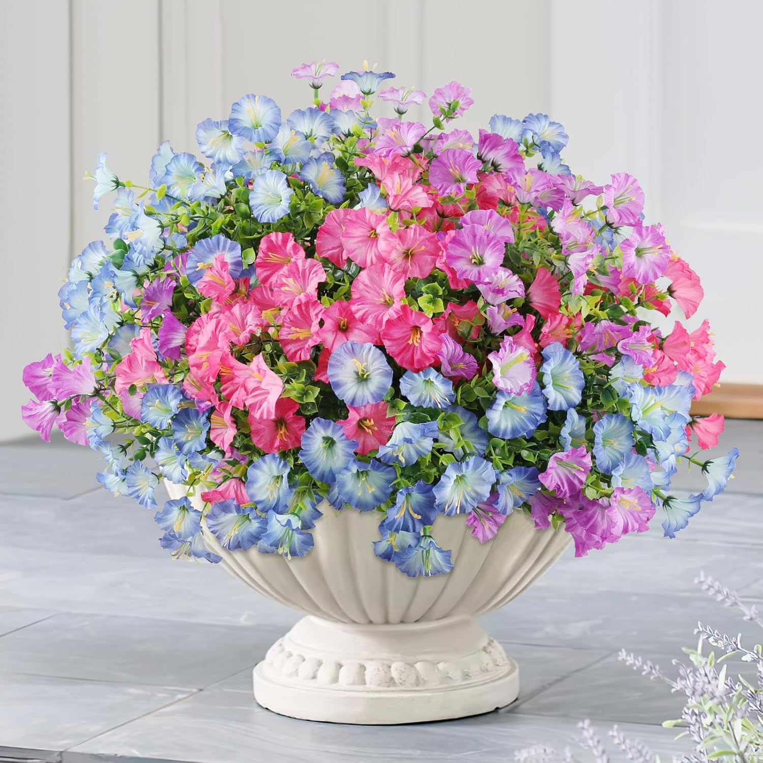 24 Bundles Realistic Fake Flowers for Outdoors, No Fade Faux Silk Flowers & Arti