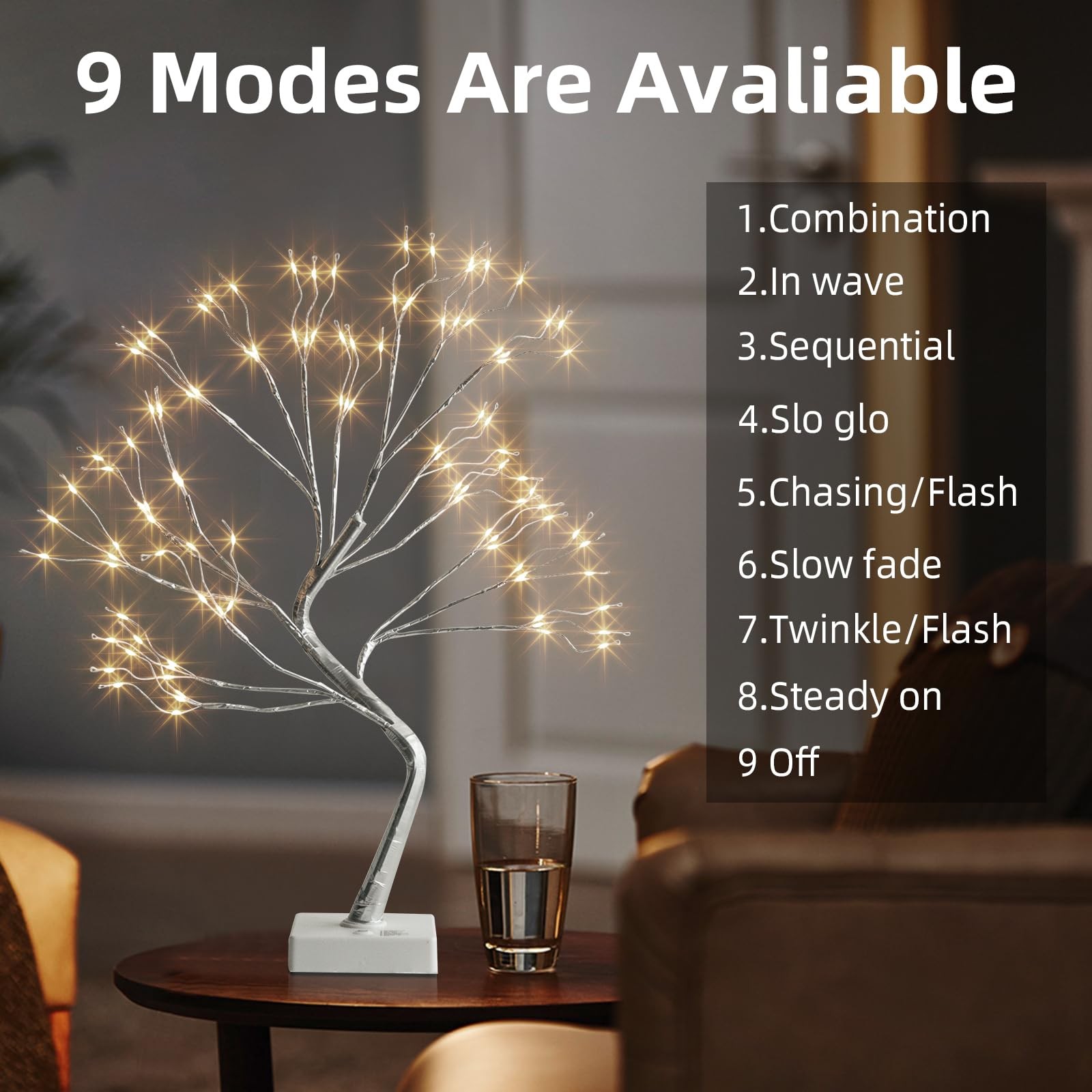 Fairy Light Tree, 108 LED Lighted Trees for Decoration Inside, Christmas Tree…