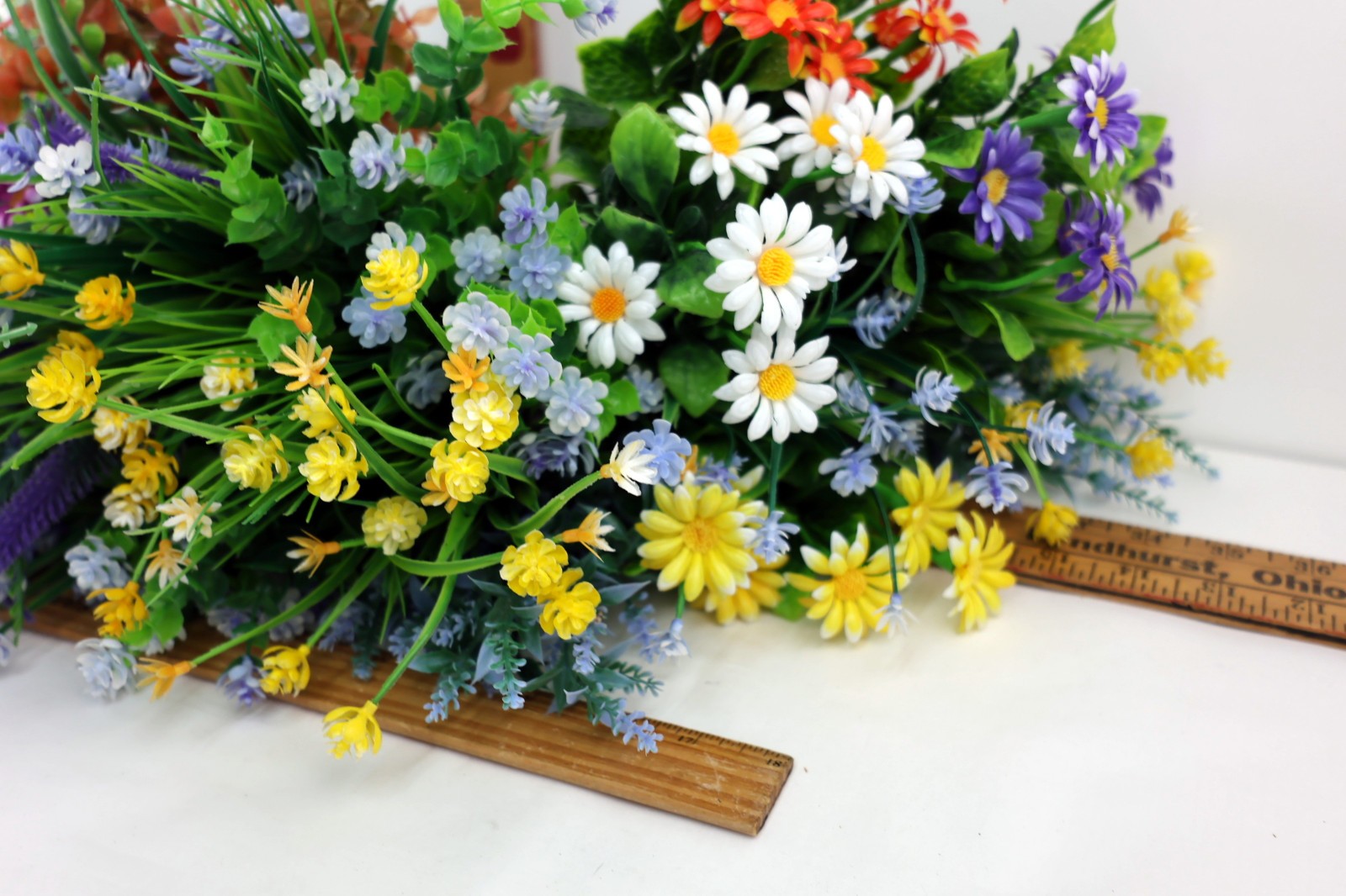 Mixed Lot All Occasion Plastic Artificial Flowers – Daisy,Lavender,Orchid,Fern