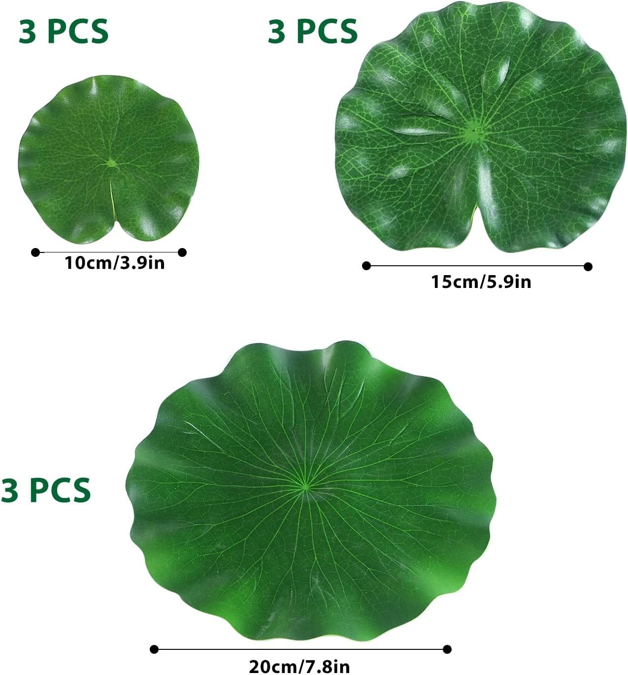 19pcs Realistic Floating Foam Lotus Flowers and Lotus Leaves, Artificial Lotu…