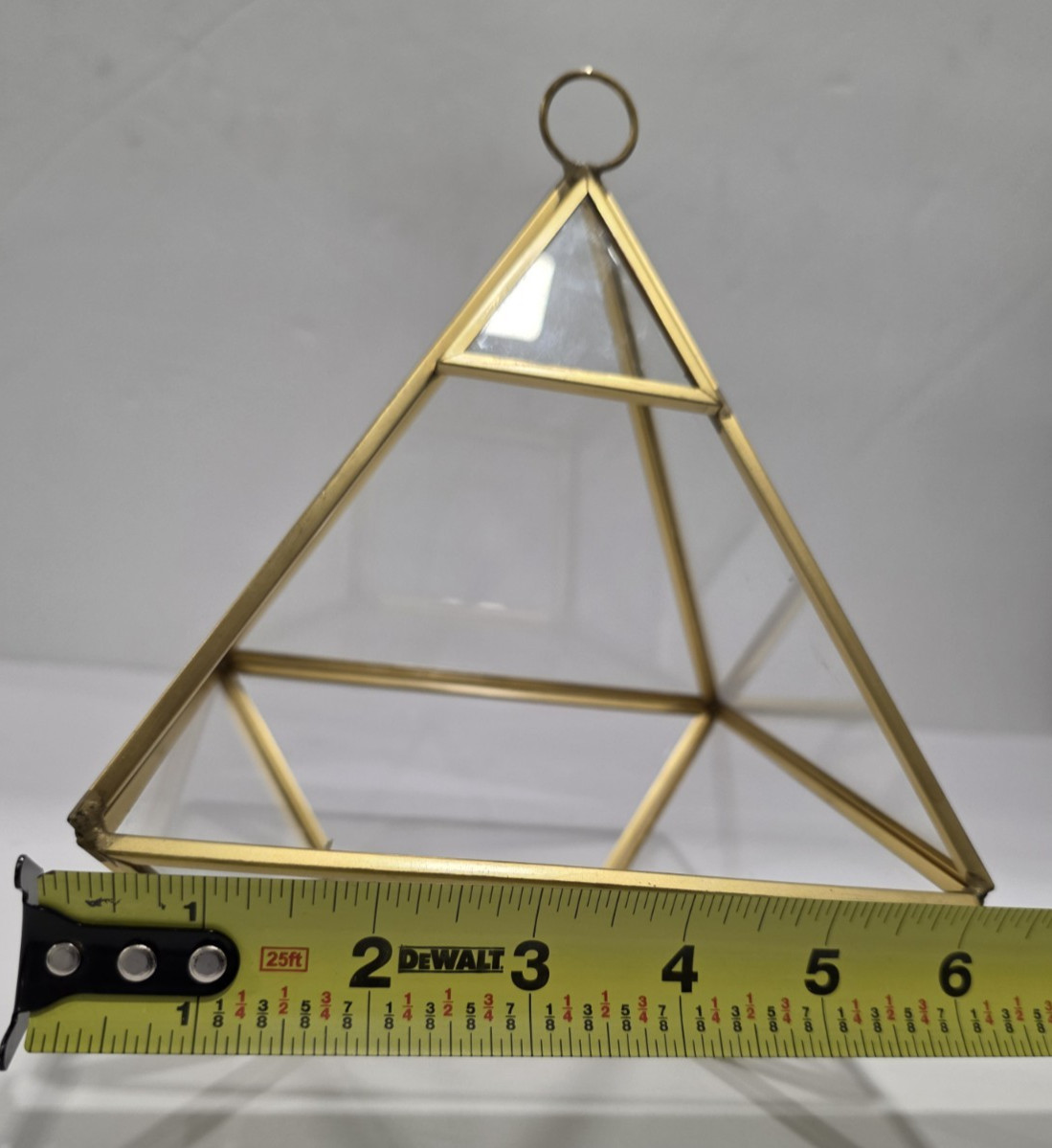 Geometric Glass Terrarium for Artificial Plants, Figurines or Home Decor.