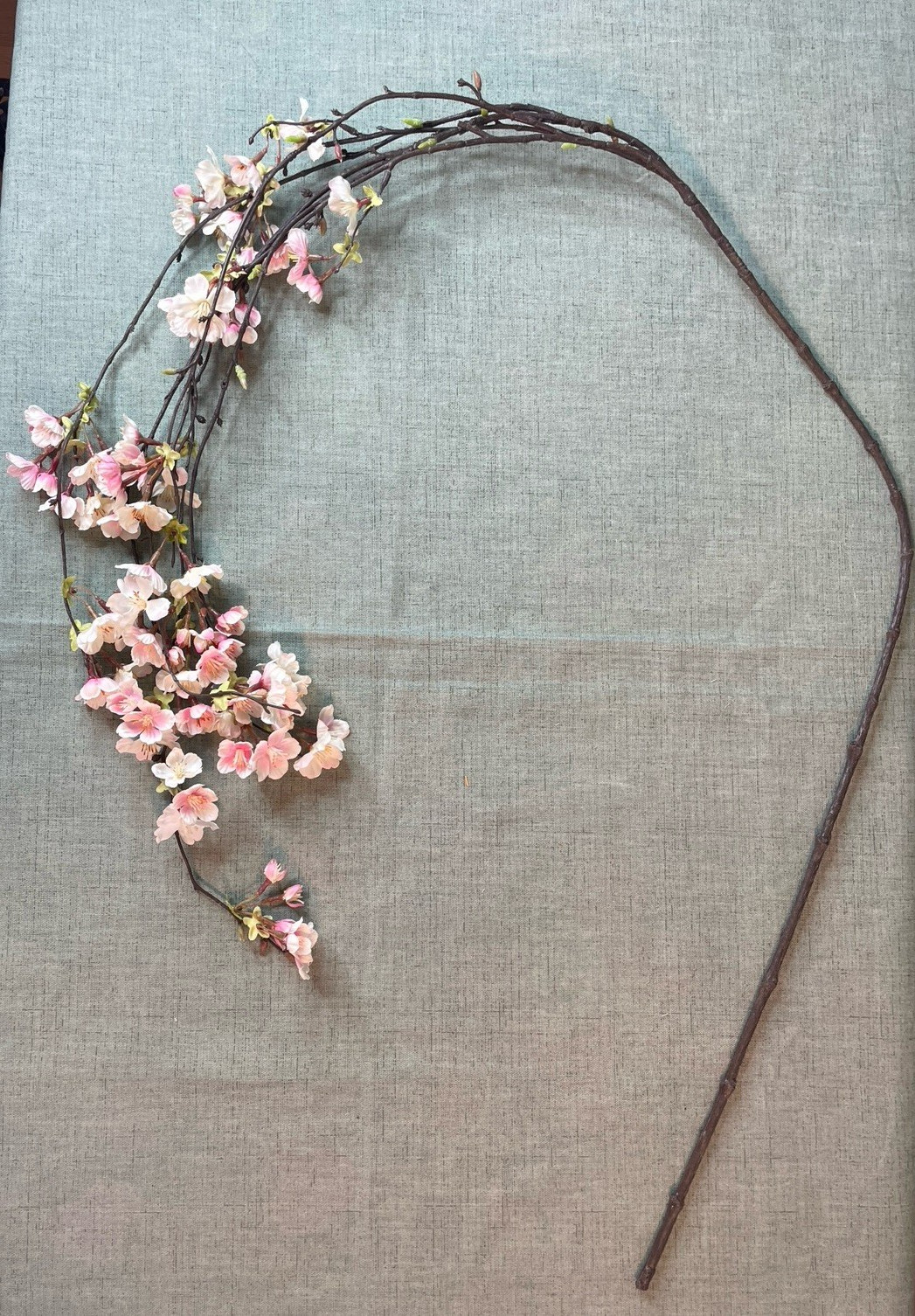 Faux Weeping Cherry Blossom Branch Weeping Pink Artificial Flower – 7 Branches