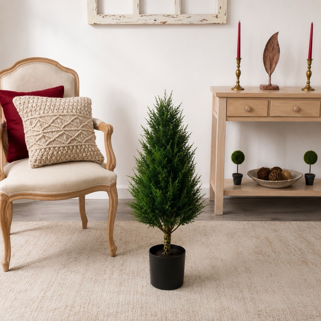 3’ Topiary Cypress Artificial Tree Home Decor UV (Indoor/Outdoor). Retail $140