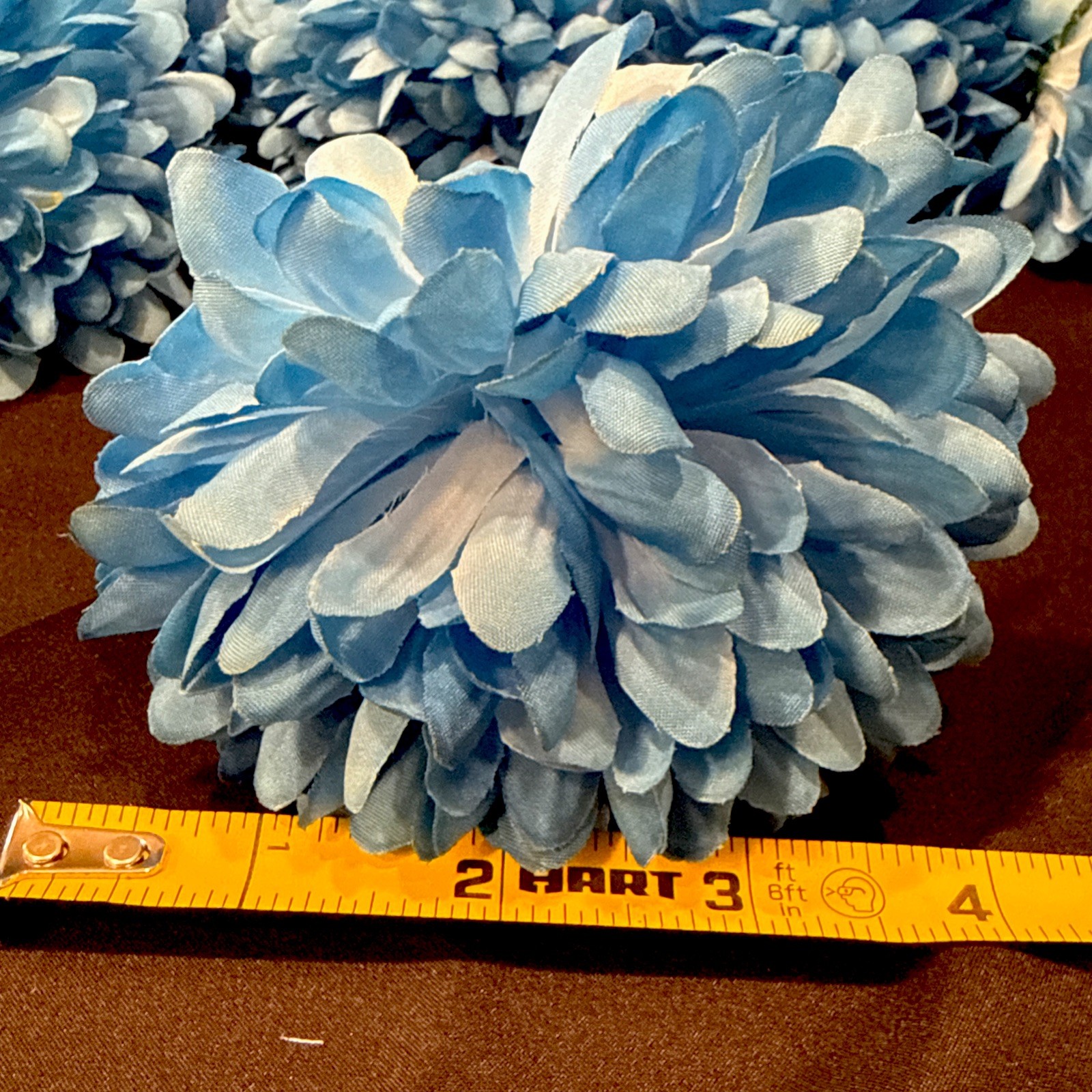 10pcs Artificial Chrysanthemum Ball Flowers Faux Mum Flower Bouquet Blue