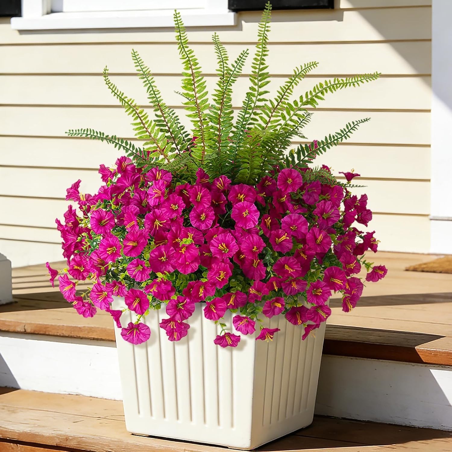 Vibrant Light Purple Faux Flowers & Ferns – Perfect for Spring Decor and Events