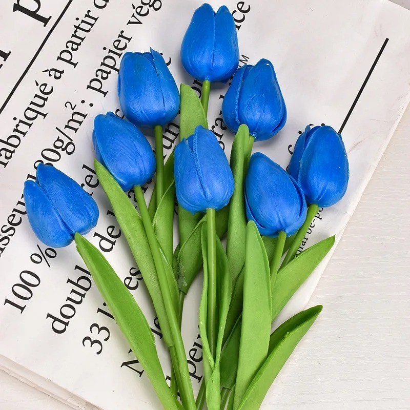 Real Touch Artificial Tulips Bridal Home Wedding Party Festival Decor USA-10 PCS