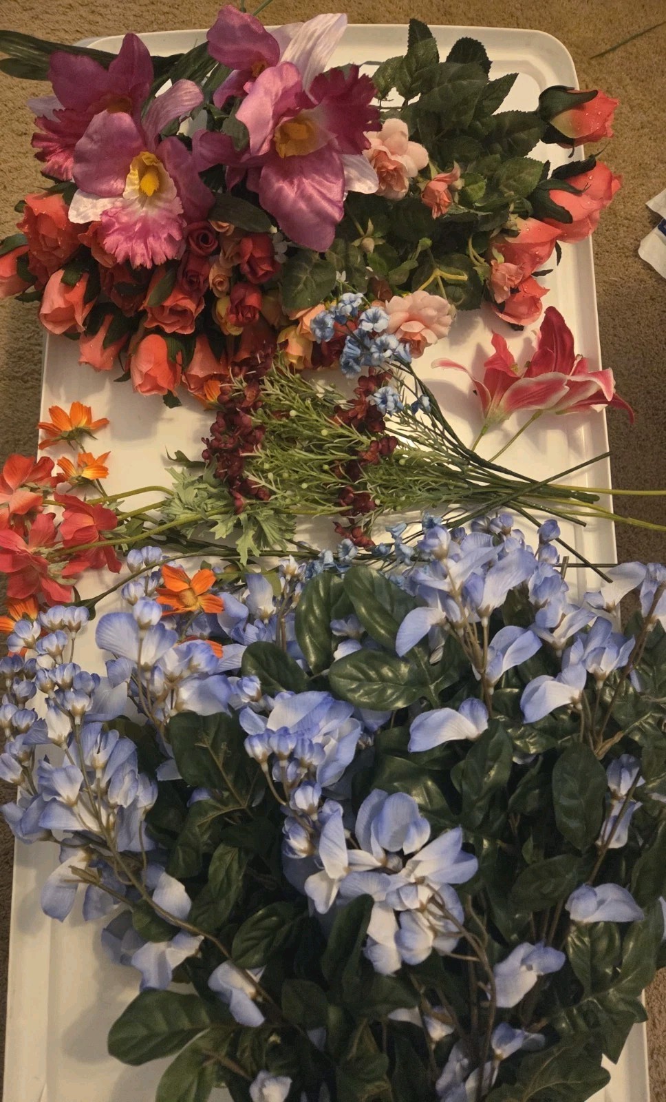 Please See All Pictures. Large Collection Fake Flowers.