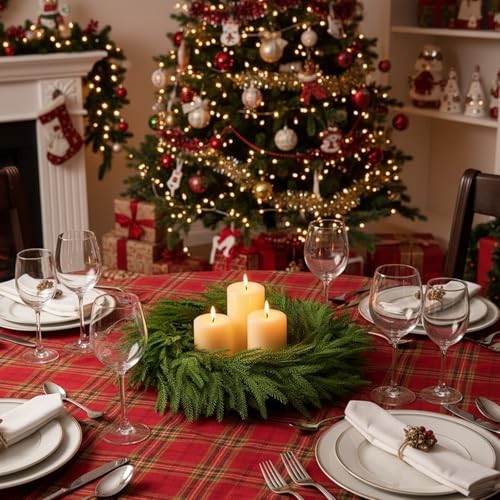 Christmas Norfolk Pine Stems, 18″ Real Touch Artificial Evergreen 24 PCS