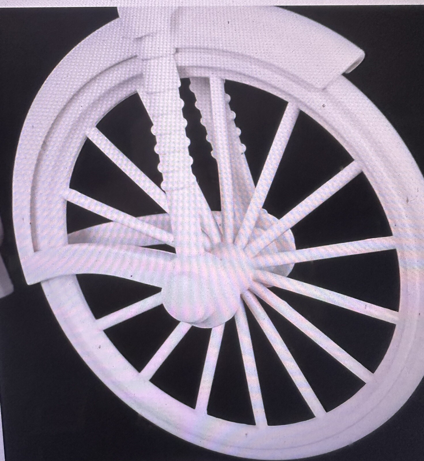 1pc Whimsical White Tricycle Bike Design Flower Basket For Mini Garden