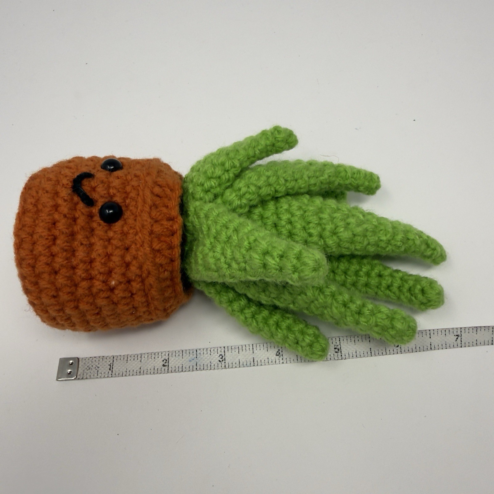 Handmade Crocheted Potted Succulent Plant 7” Retro Cute Gift Happy Aloe Vera