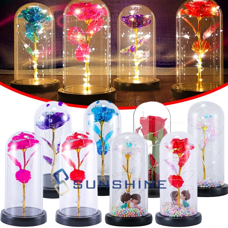 Regalos para mujeres cumpleaños rosa de cristal de galaxia eterna flor de Navida
