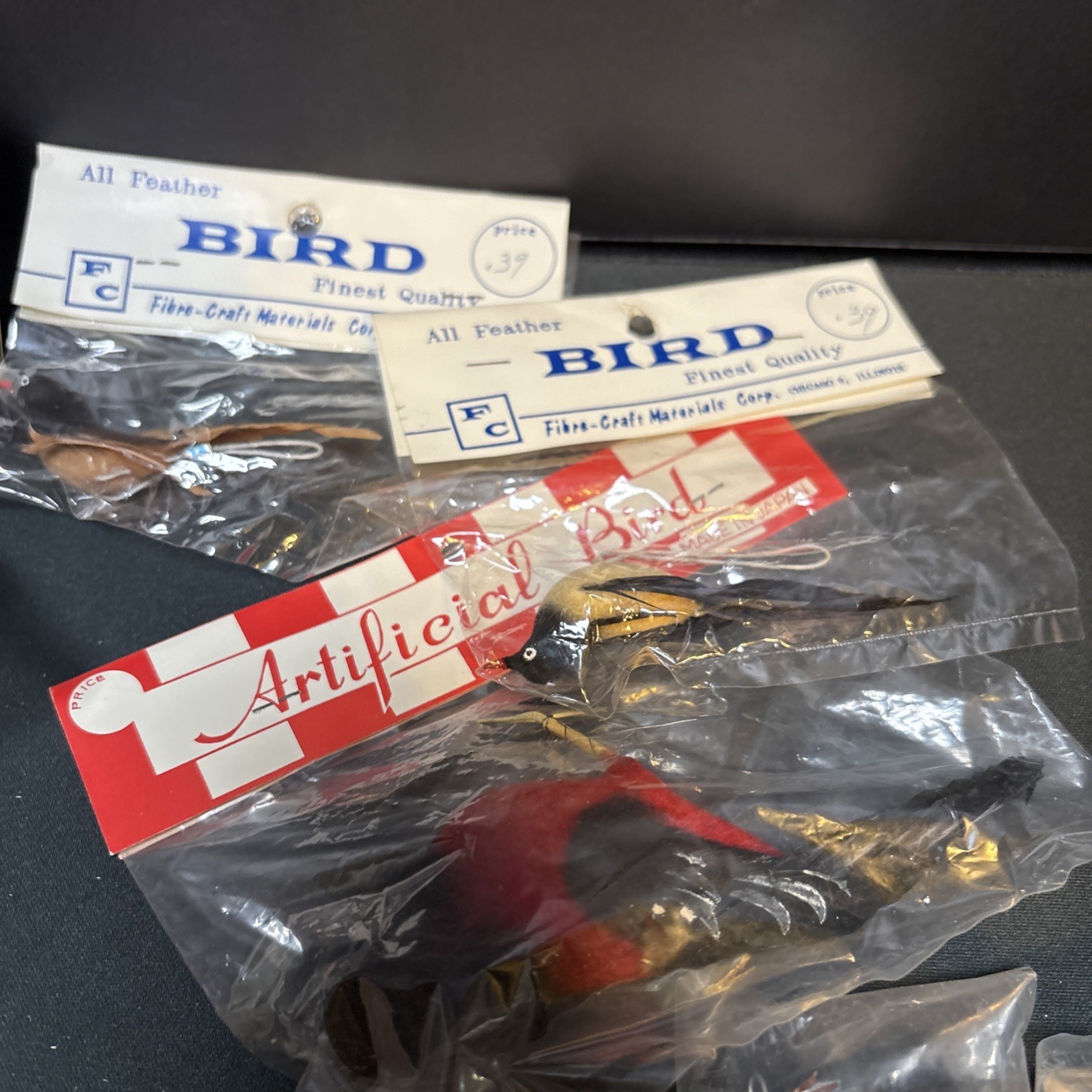 Lot 20 NOS Vintage Assorted Artificial Bird Floral Arts & Craft Wire Twist