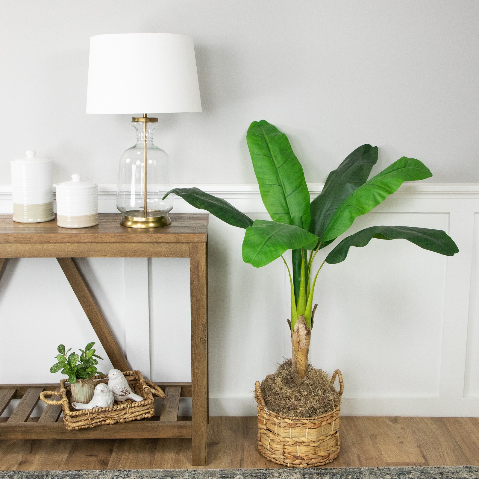 Northlight 4′ Artificial Tropical Banana Tree in a Clay Pot