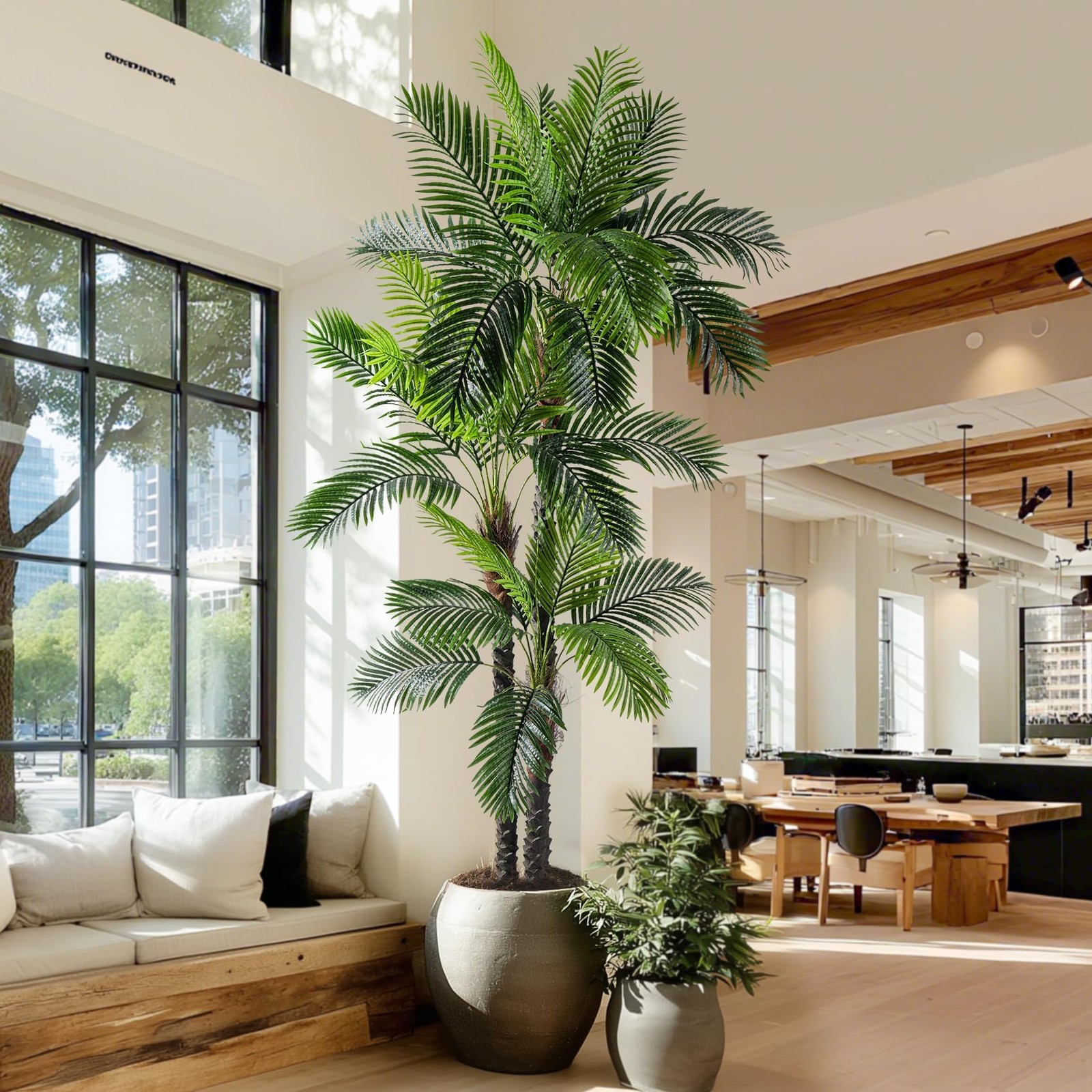 9.1FT Artificial Phoenix Palm Tree Artificial Plants Indoor Outdoor Large Fau…