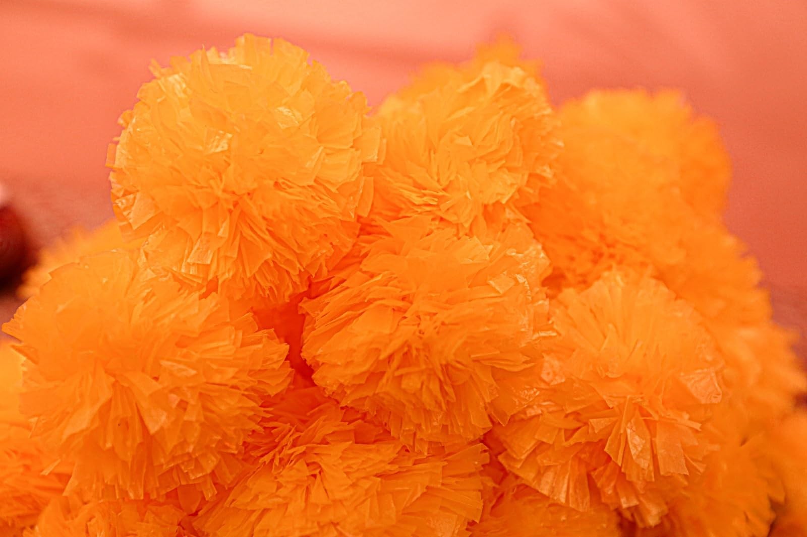 60 pc Artificial Marigold Flowers for Diwali Decorations, Day of The Dead, Dí…