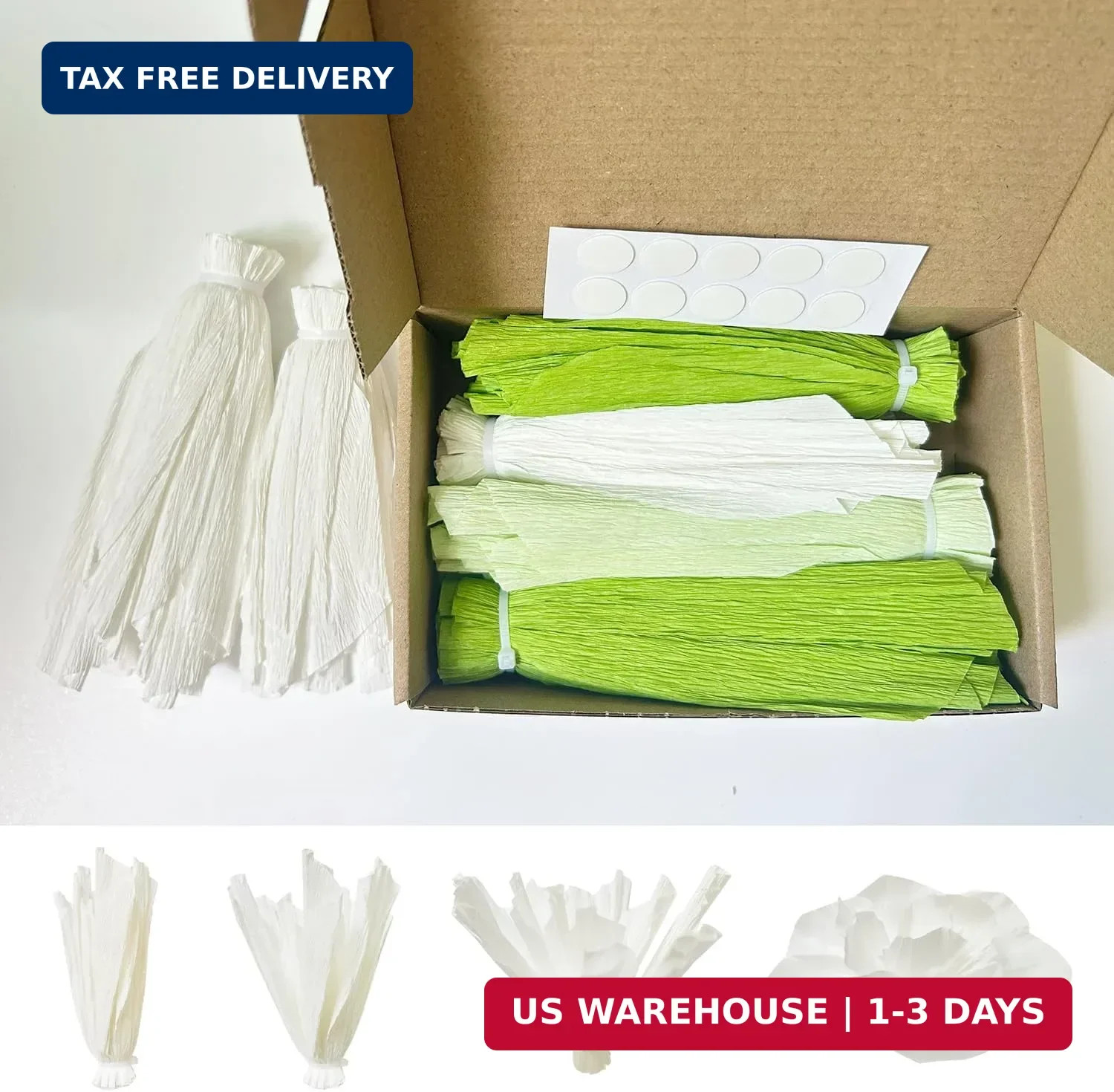 6PCS Paper Flowers Artificial Wall Decor 3D Tissue Paper Flowers Wedding Birthda