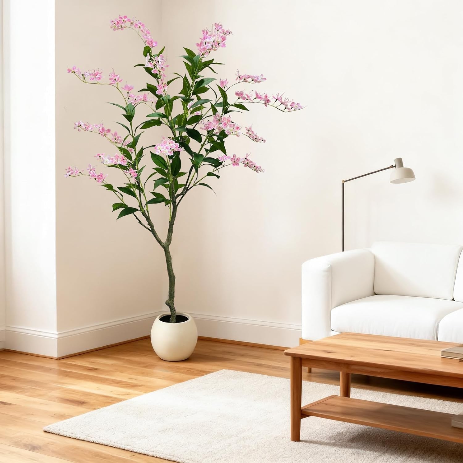 180cm Pink Artificial Faux Flower Tree for Indoor Home Office & Venue Decoration