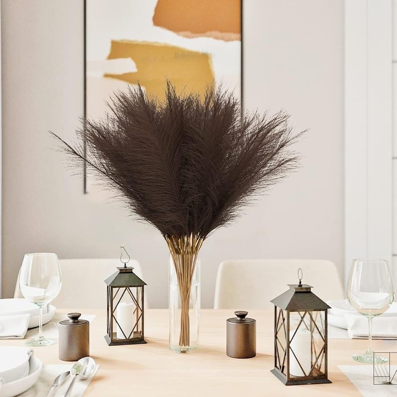 50 Artificial Pampas Grass Stems Natural Decor Centerpieces Home Decorations New