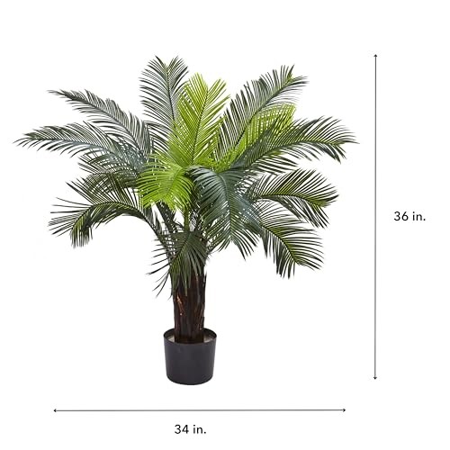 3 ft UV-Resistant Artificial Cycas Tree with Pot | Lush Realistic Palm Tree