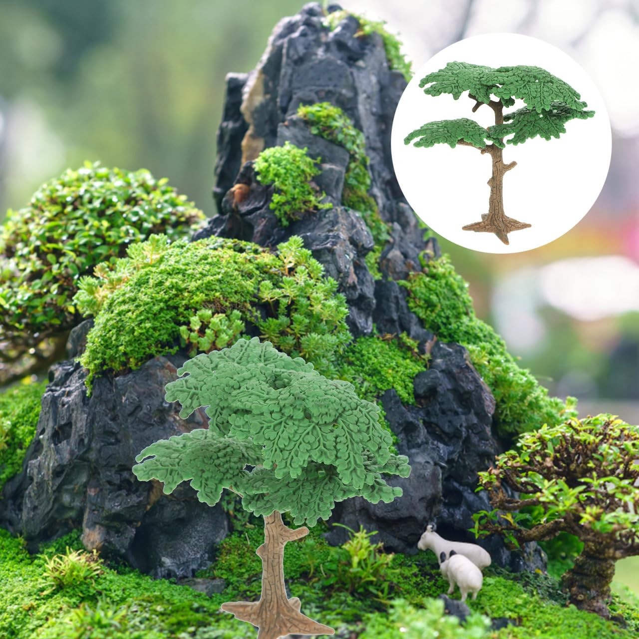 3 PCS Size S Model Cypress Trees Miniature Artificial Fake Plants Sand Table