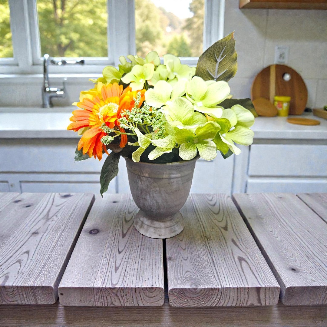 Better Homes & Gardens Faux Floral Arrangement Rustic Urn Centerpiece