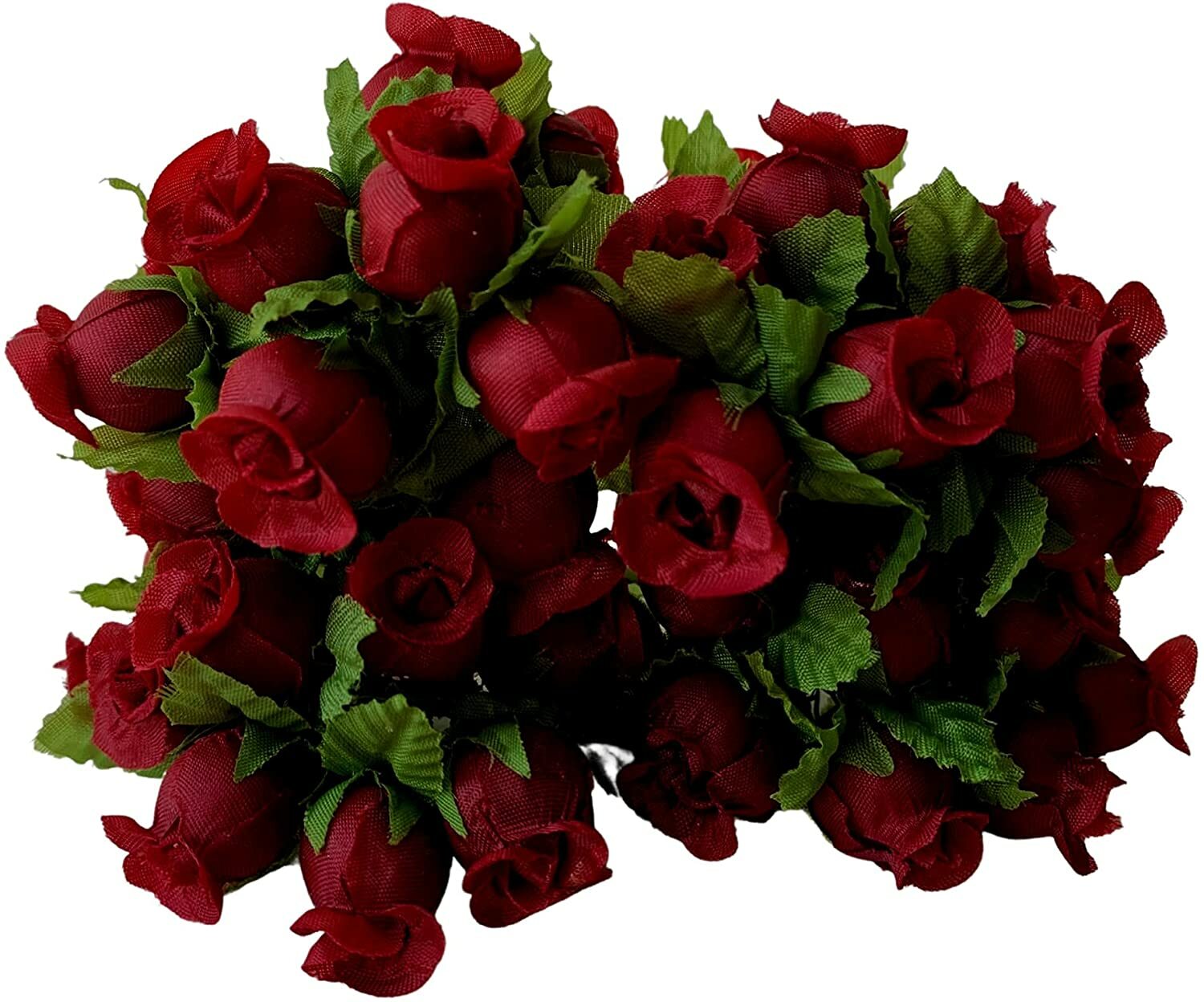 Burgundy Artificial Silk Flower Roses -12 Mini Bouquets of 12 Rosebuds 144 Total