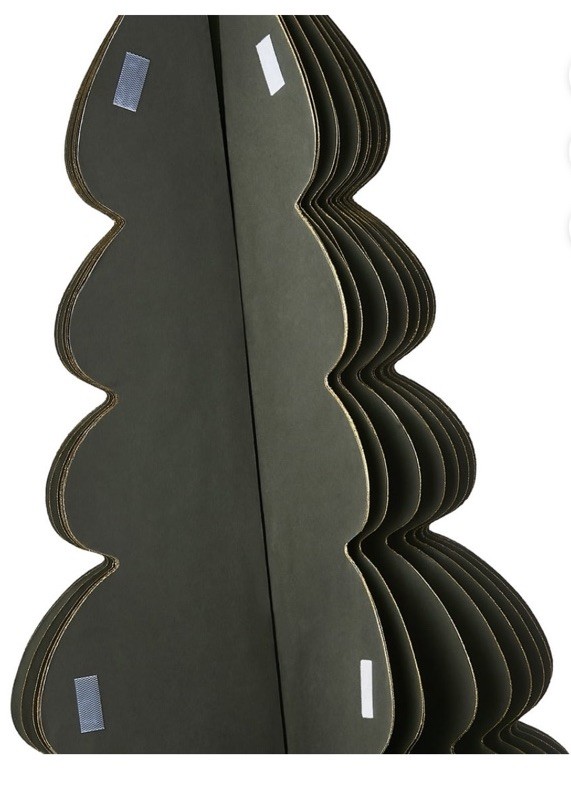 47” Tall Large Christmas Cardboard Tree Honeycomb 3D Green Dark New VTG Style