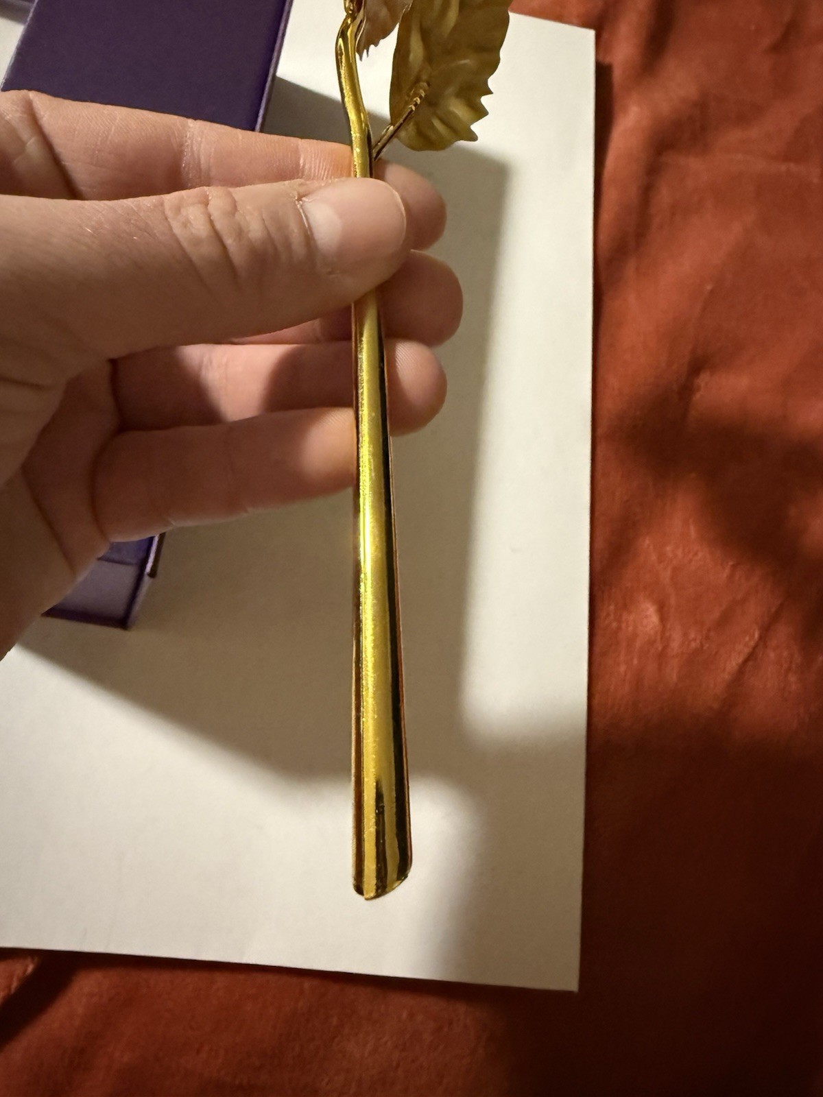 Forever Rose 24K Golden Rose Purple Valentines Day Gift