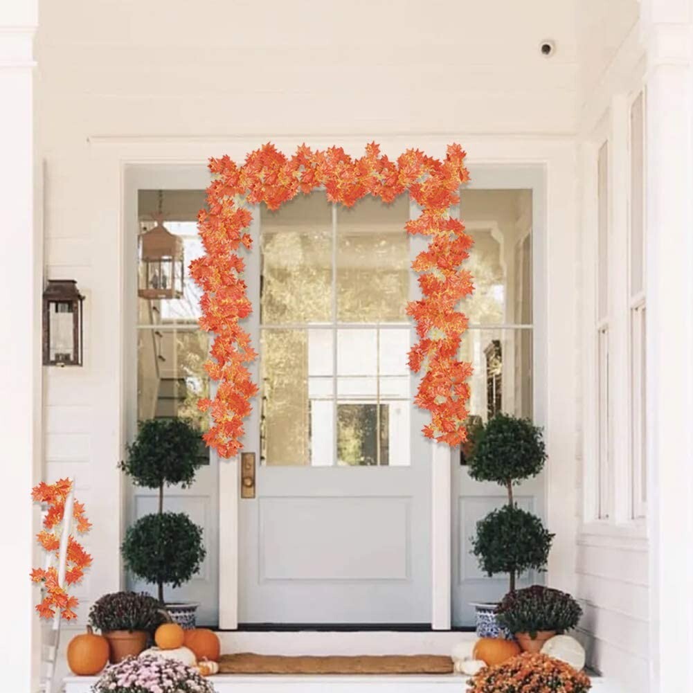 36 ft Fall Garland Maple Leaf Foliage Mantle Vine Door Wall Decor Autumn