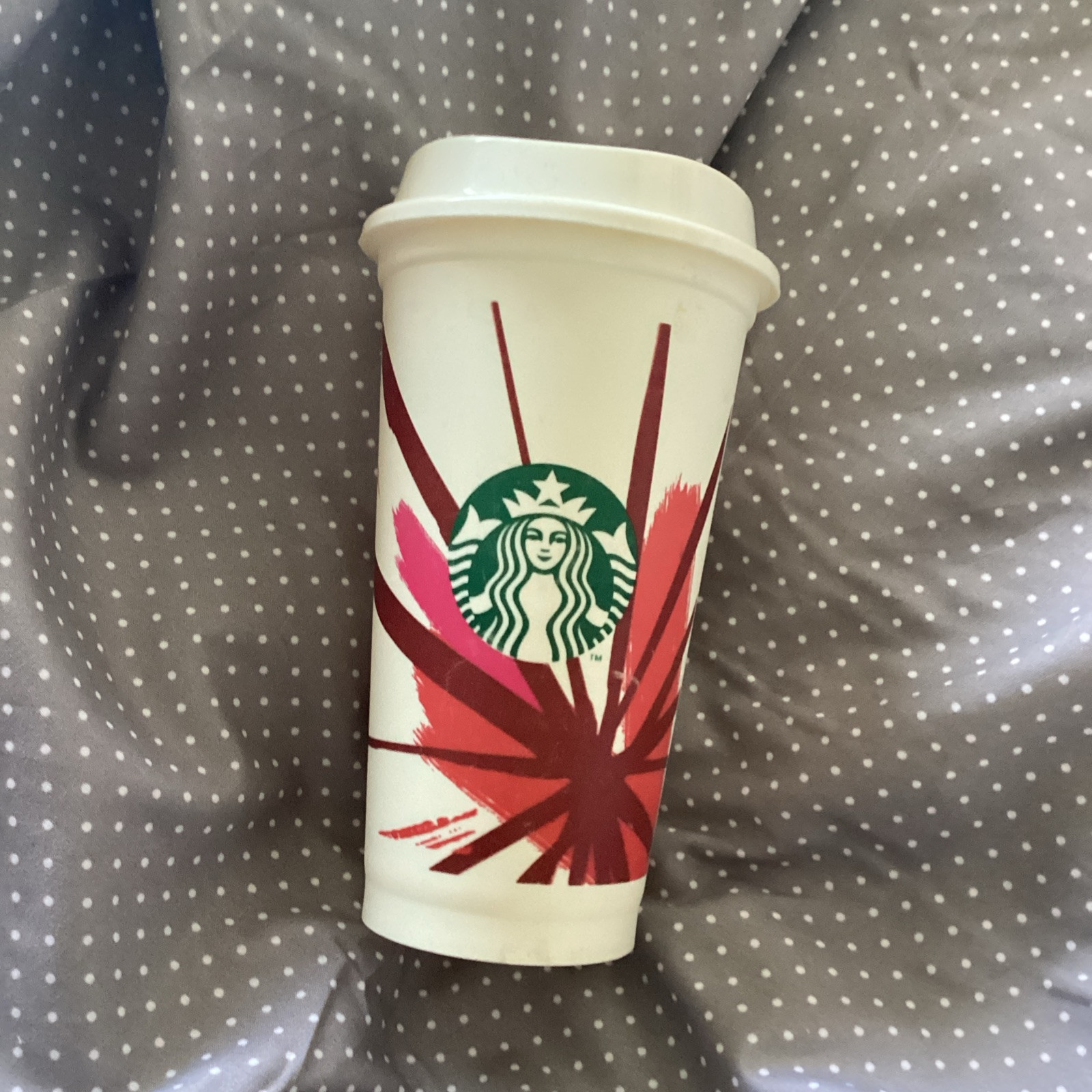 Starbucks Reusable Plastic Grande Coffee Cup Travel Tumbler Recyclable All w Lid