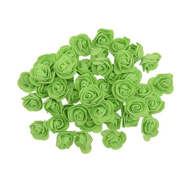 50~500Pcs 3.5Cm PE Foam Rose Head Artificial Flower for Wedding Birthday Party H