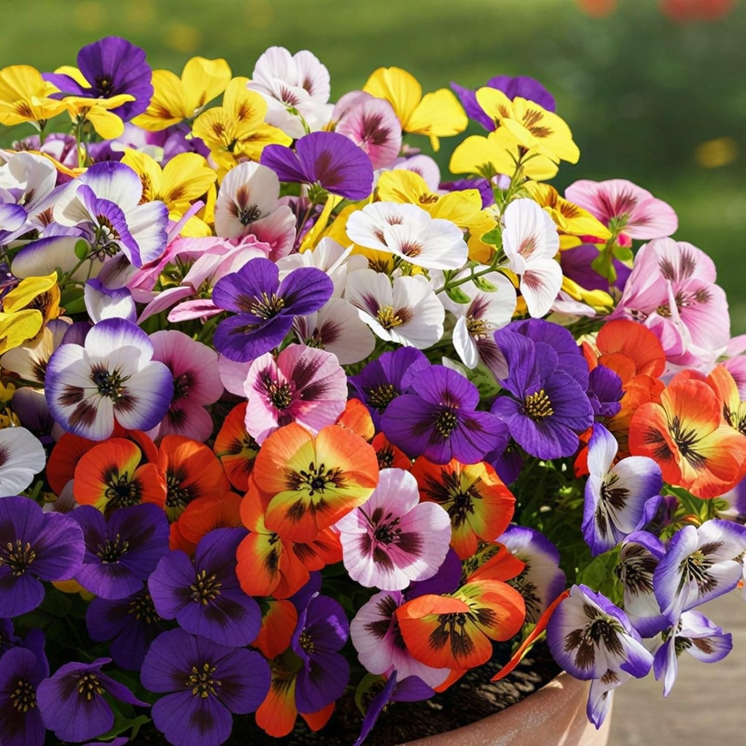 Elegant 24 Bundles Faux Pansy Flowers with Eucalyptus – Perfect for Any Occasion