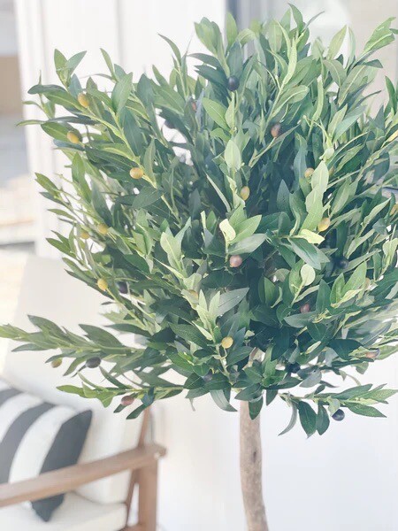 34 Olive Topiary Artificial Tree UV Resistant (Indoor/Outdoor). Retail $99