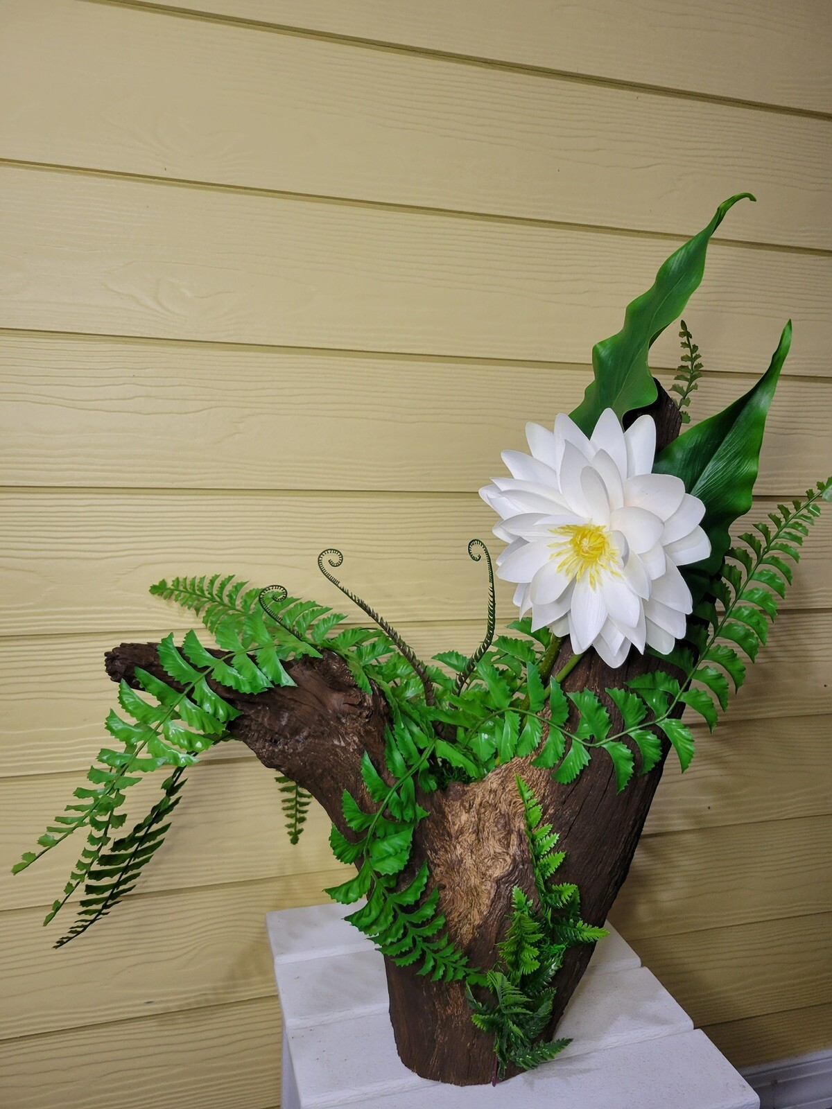 Real Wood Rustic Artificial Flower Arrangement