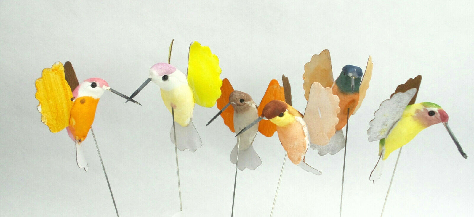 Lot of 15 Hummingbird Decorative Plant Sticks Flowerpot Bouquet Ornament