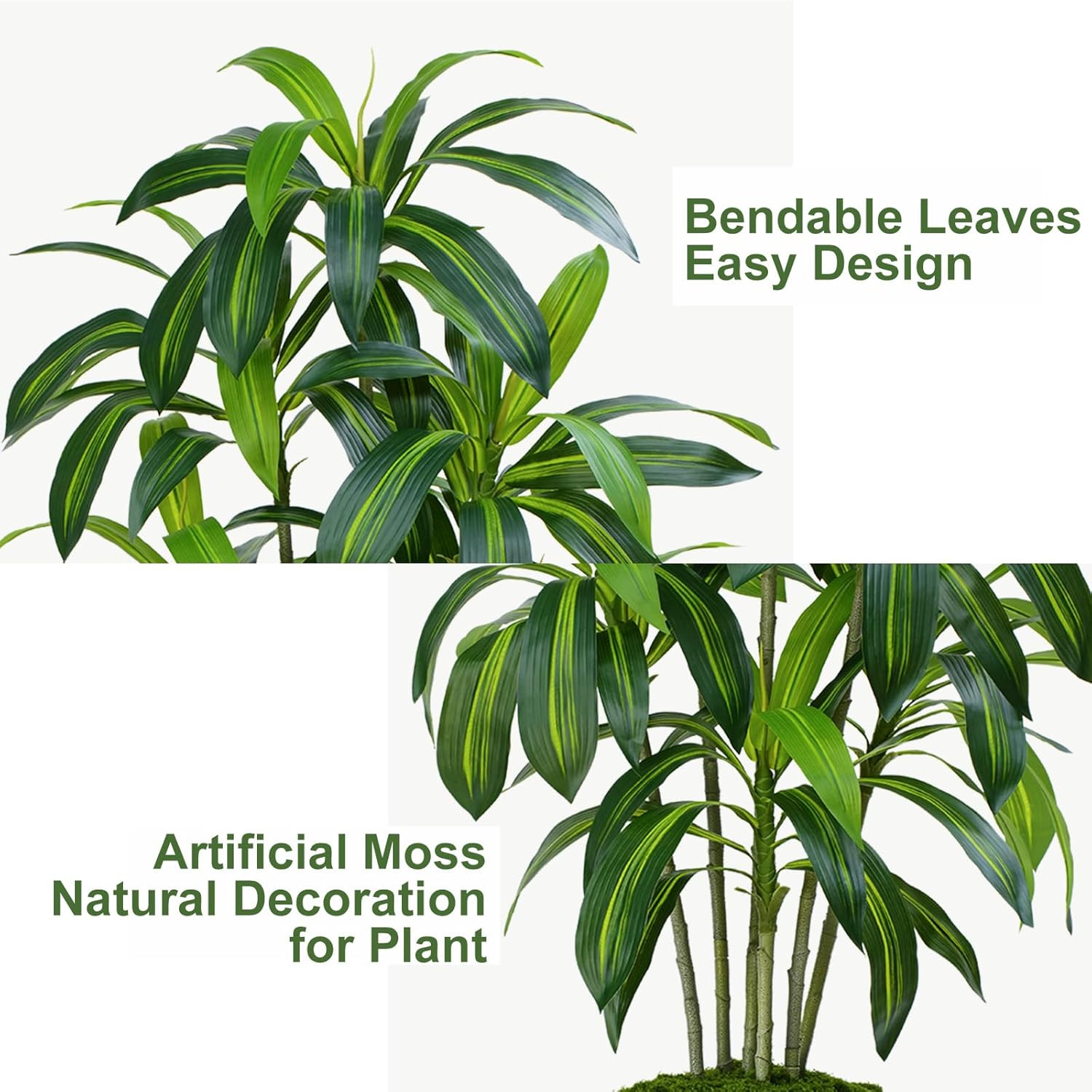 5Ft Dracaena Artificial Tree – Faux Tropical Plant for Home & Office Decor