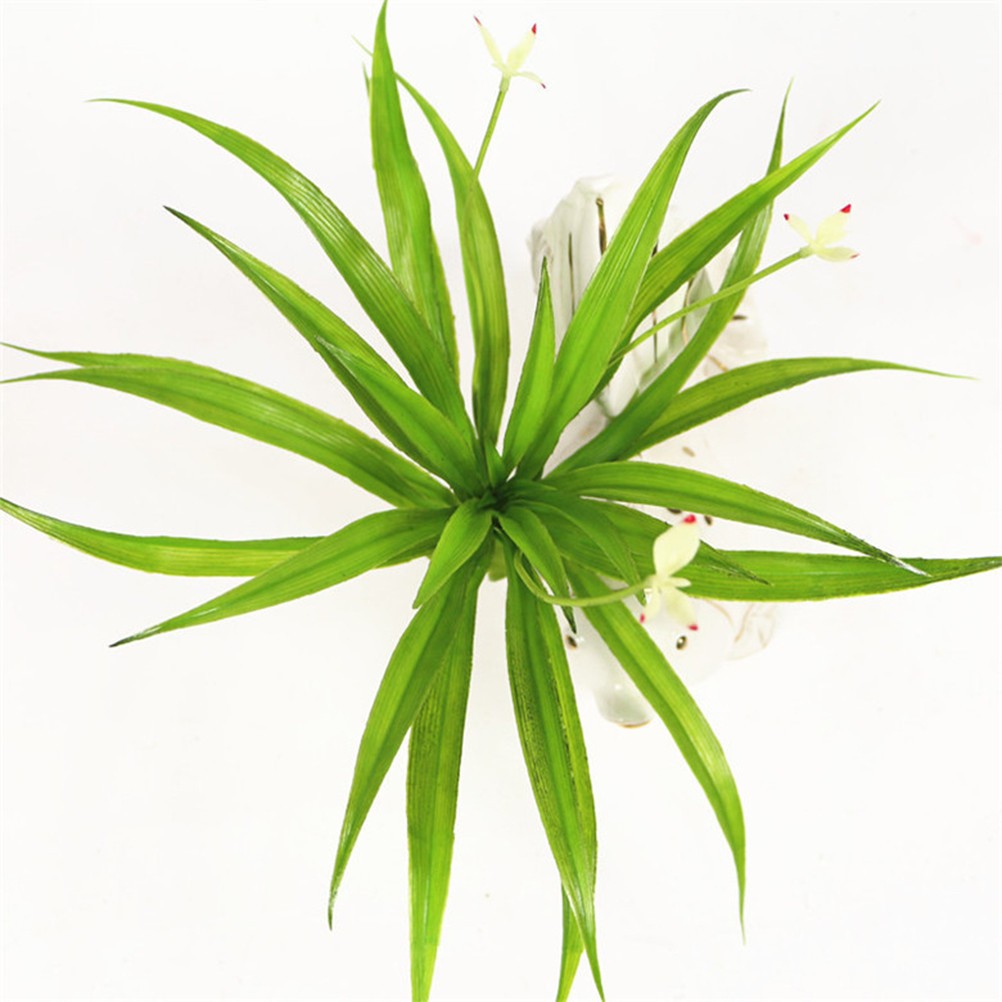 House Plants Artificial Green Decor Home Orchid Leaves Real Touch
