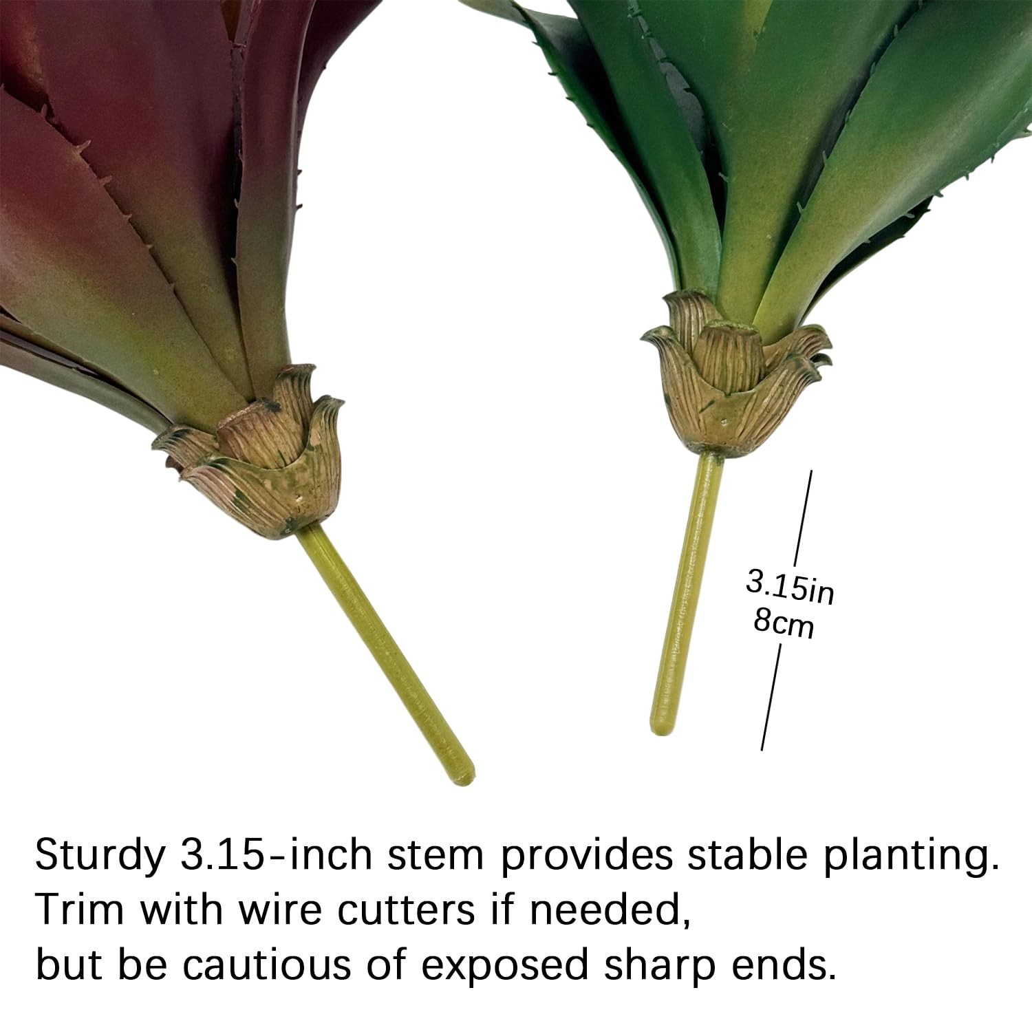 TETOU 12.5 Inch Artificial Aloe Plant – Large Faux Succulents (Unpotted), Rea…