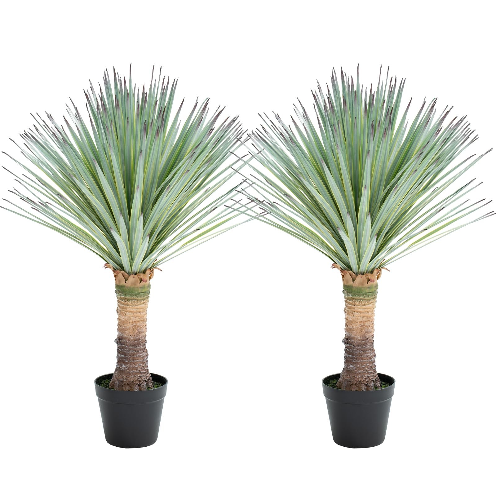 Best 2ft Artificial Agave Plant with 160 Leaves, 23.6inch Faux Floor Large Fake