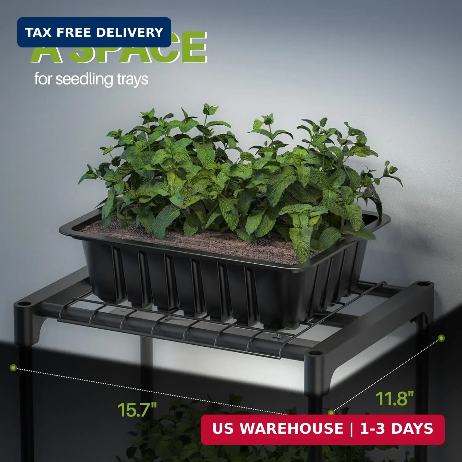 Plant Shelf with Grow Light, 5 Tier Plant Stand with Grow Light, Metal Plant Rac
