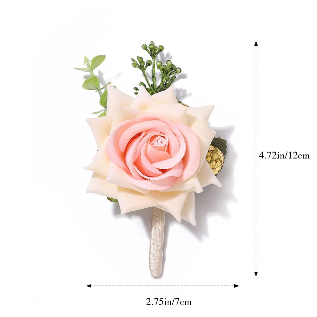 Wedding Boutonniere Groom Flower Buttonholes Prom Party Suit Decoration Man
